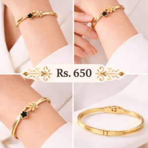 Gold Plated Clover Leaf Bracelet