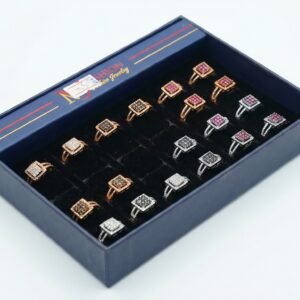 Rose Gold Adjustable Ring for Women – Premium Crystal Studded Designer Fashion Ring